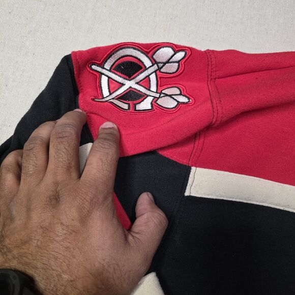 Old Time Hockey #2 Keith Chicago Blackhawks Sweatshirt Hoodie M Skeleton Skull - Picture 7 of 12